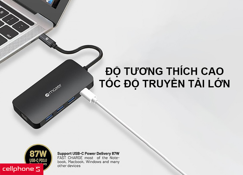 Độ tương thích cao, tốc độ truyền tải lớn