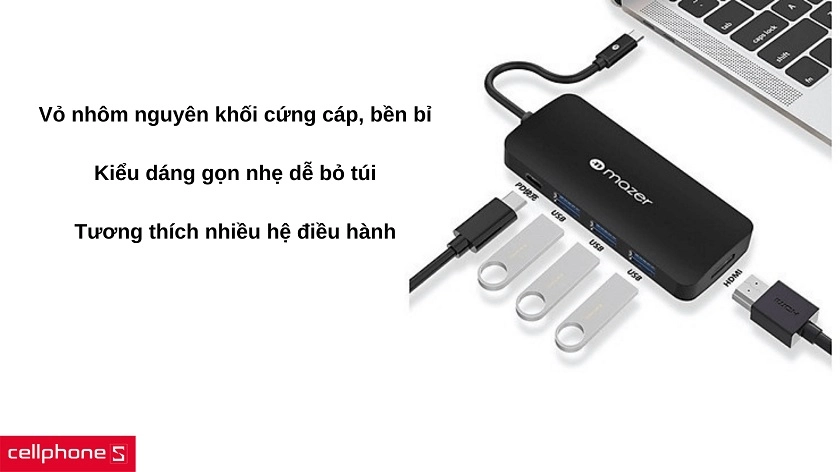 Gọn gàng, tiện lợi cho nhu cầu kết nối mọi thời điểm