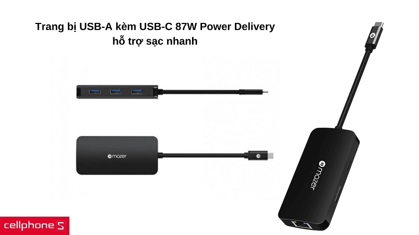 Truyền dữ liệu kiêm sạc pin với các cổng USB