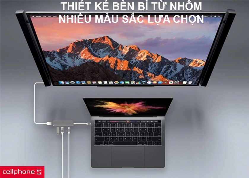 Thiết kế bền bỉ từ nhôm, nhiều màu sắc lựa chọn