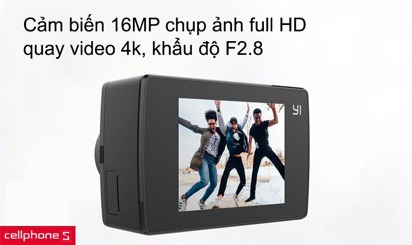 Cảm biến 16MP chụp ảnh full HD, quay video 4k, khẩu độ F2.8