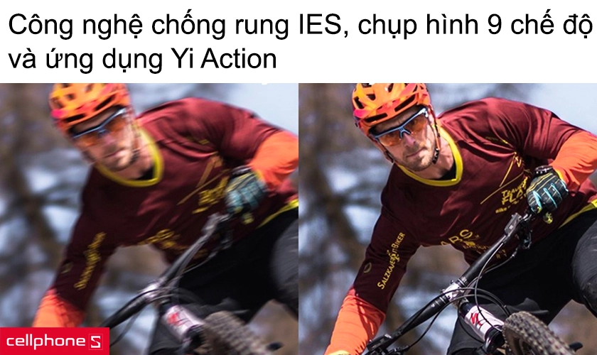 Công nghệ chống rung IES, chụp hình 9 chế độ và ứng dụng Yi Action