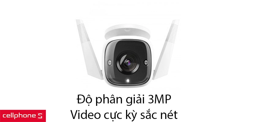 camera tapo C310 với độ phân giải 3MP, ghi lại video cực kỳ sắc nét