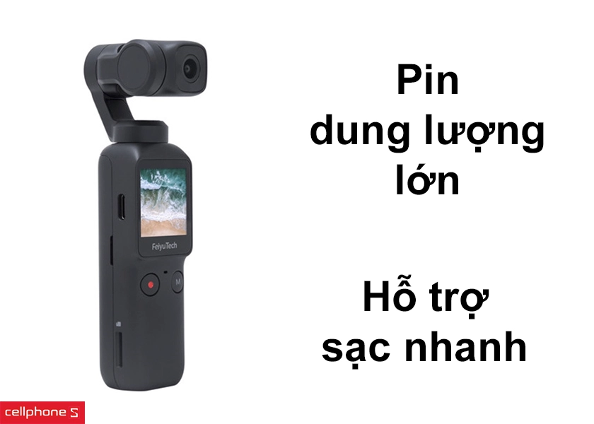 Dung lượng pin 875 mAh, sạc nhanh 10W