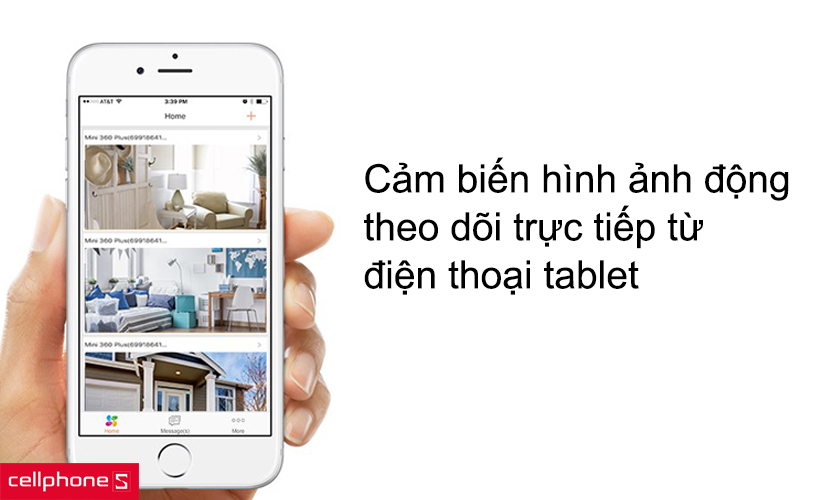 Cảm biến hình ảnh động, theo dõi trực tiếp từ điện thoại, tablet