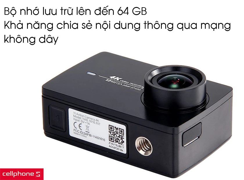 Bộ nhớ lưu trữ lên đến 64 GB và khả năng chia sẻ nội dung thông qua mạng không dây