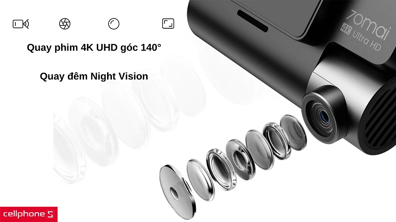 Camera hành trình 70mai Dash Cam 4K A800S - Flagship cao cấp cho mọi chuyến đi