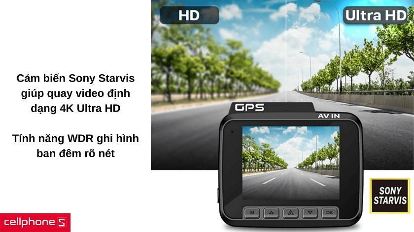 Cảm biến Sony Starvis kèm tính năng WDR giúp ghi hình sắc nét ngay cả trong đêm