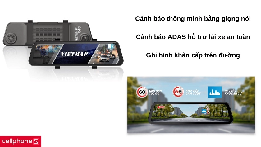 Camera hành trình Vietmap G40 gương tràn viền