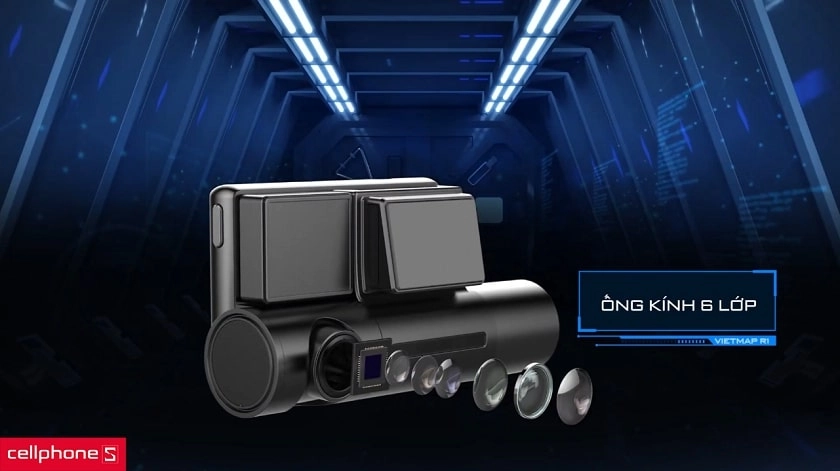 Ống kính kép ghi hình cùng lúc trước và trong xe