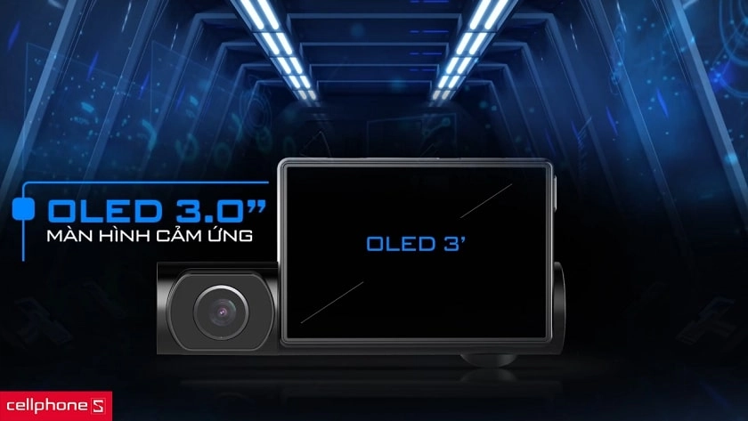 Màn hình OLED 3 inch kích thước lớn, cảm ứng mượt mà