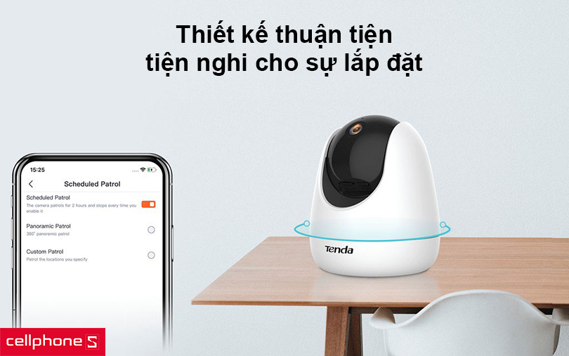 Đánh giá thiết kế camera IP WiFi Tenda CP3 1080P 2MP