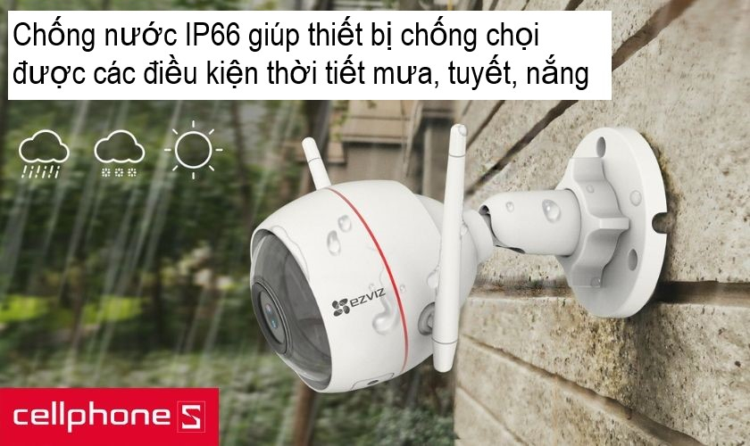 EZVIZ C3W Chống chọi với mọi loại thời tiết EZVIZ C3W Chống chọi với mọi loại thời tiết
