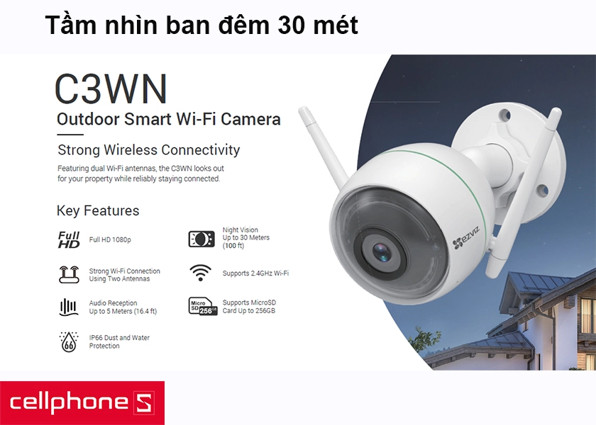 Camera IP Wifi Ezviz C3WN