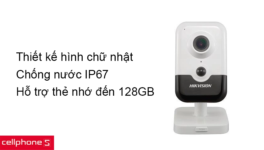 Thiết kế hình chữ nhật nhỏ gọn, chân đế chắc chắn, chống nước IP67