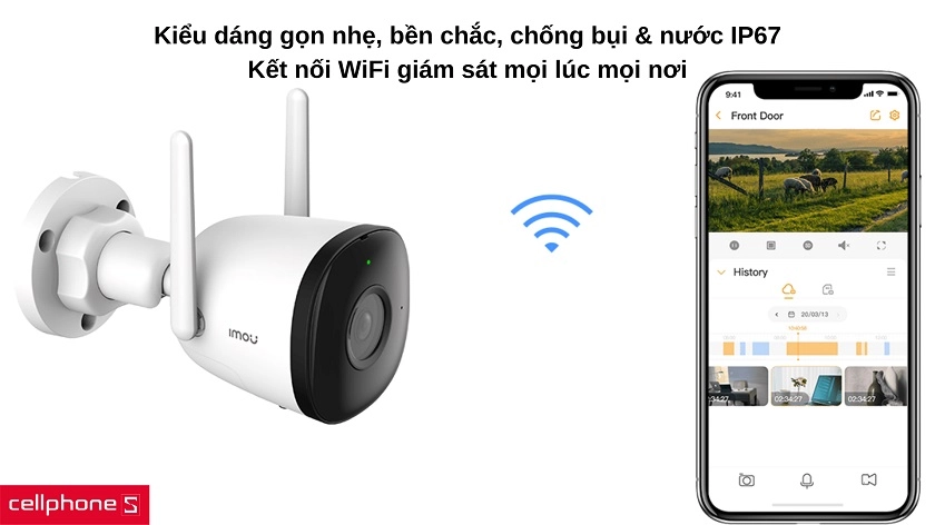 Kiểu dáng nhỏ gọn nhưng rất bền chắc, kết nối WiFi giám sát tiện lợi