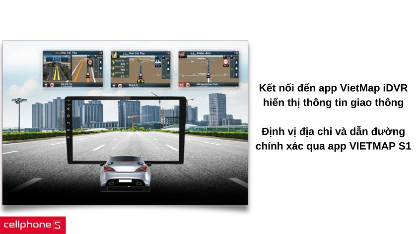 Màn hình giải trí Android Lenovo + Vietmap D1 4G 9 inch