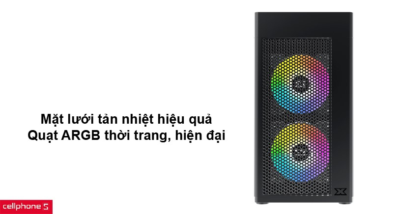 Thiết kế mặt lưới tản nhiệt, quạt ARGB thời thượng