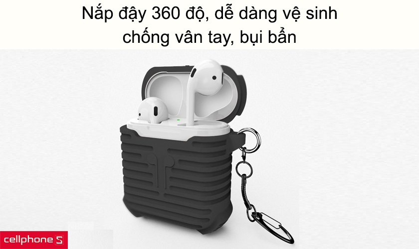 Nắp đậy 360 độ, dễ dàng vệ sinh, chống vân tay, bụi bẩn