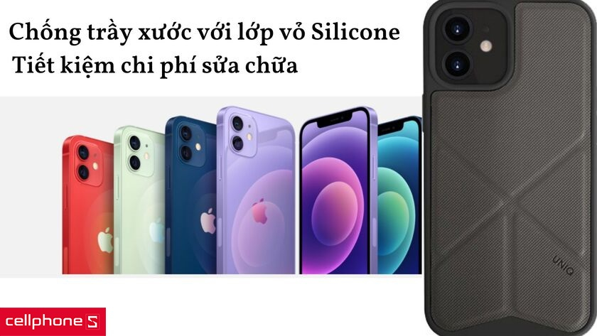 Ốp lưng chống trầy xước với lớp vỏ Silicone, tiết kiệm chi phí sửa chữa