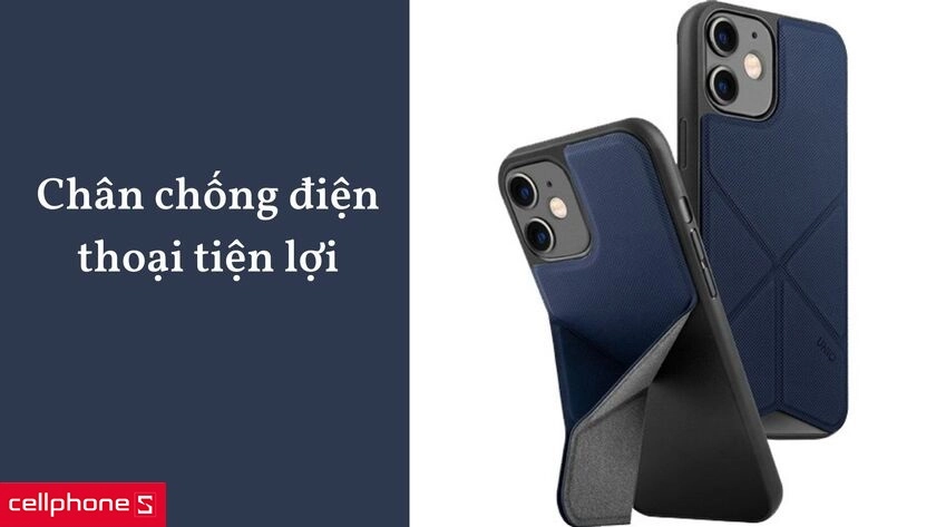 Nam châm tích hợp, chân chống điện thoại tiện lợi