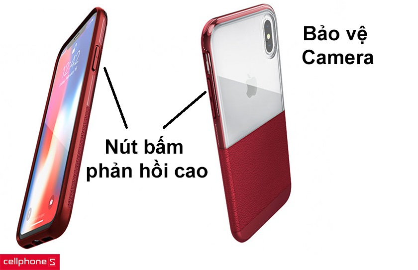 Các nút bấm nhẹ nhàng cảm giác tự nhiên, thiết kế tinh tế giấu camera vào trong chống trầy xước