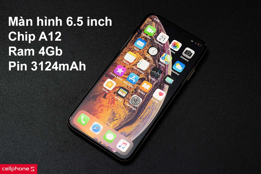 iPhone Xs Max thiết kế cao cấp, hiệu năng cao với chip Apple A12, Ram 4Gb