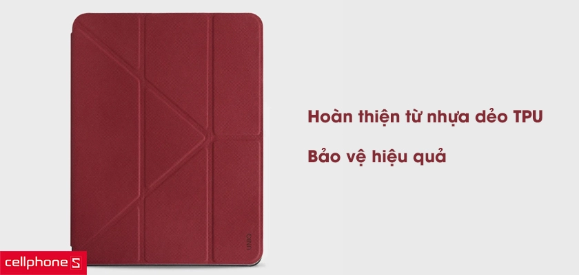 Hoàn thiện từ nhựa dẻo TPU, bảo vệ thiết bị hiệu quả cao