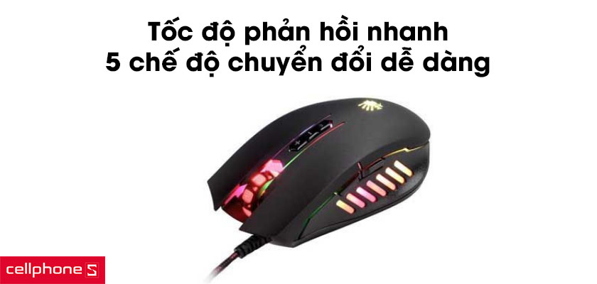 Tốc độ phản hồi nhanh, năm chế độ chuyển đổi dễ dàng