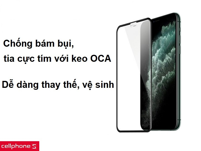 Chống bám bụi, tia cực tím với keo OCA