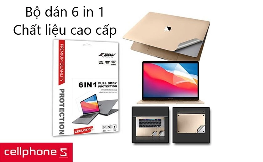 dán Macbook Pro 13 inch Zeelot 5in1