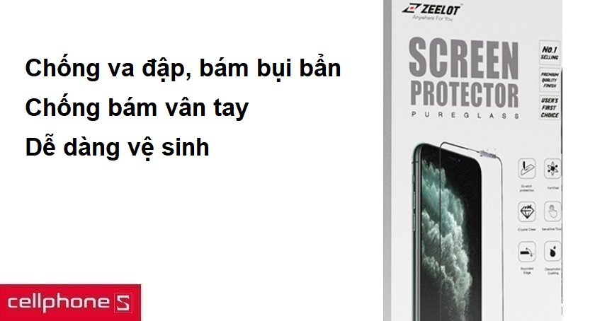 Chống va đập, bám bụi bẩn, bám vân tay hiệu quả và dễ dàng vệ sinh