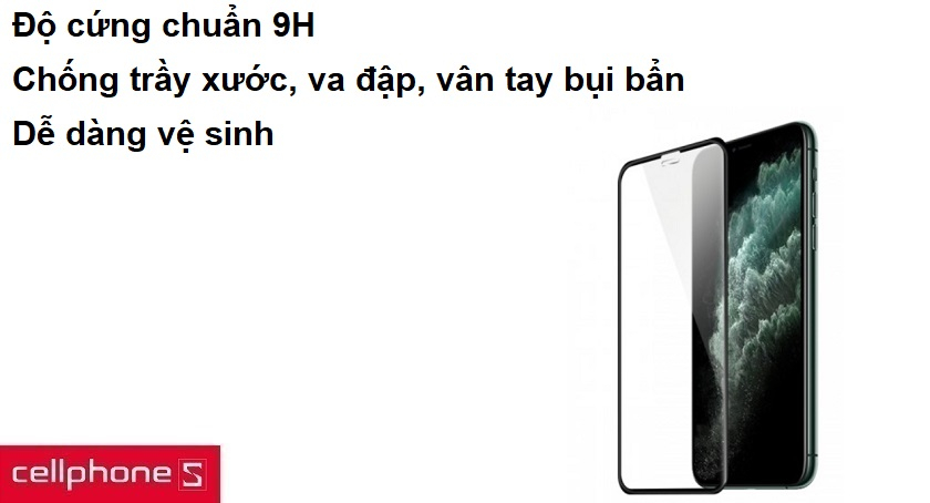 Thiết kế siêu mỏng 2mm, chất liệu kính cao cấp