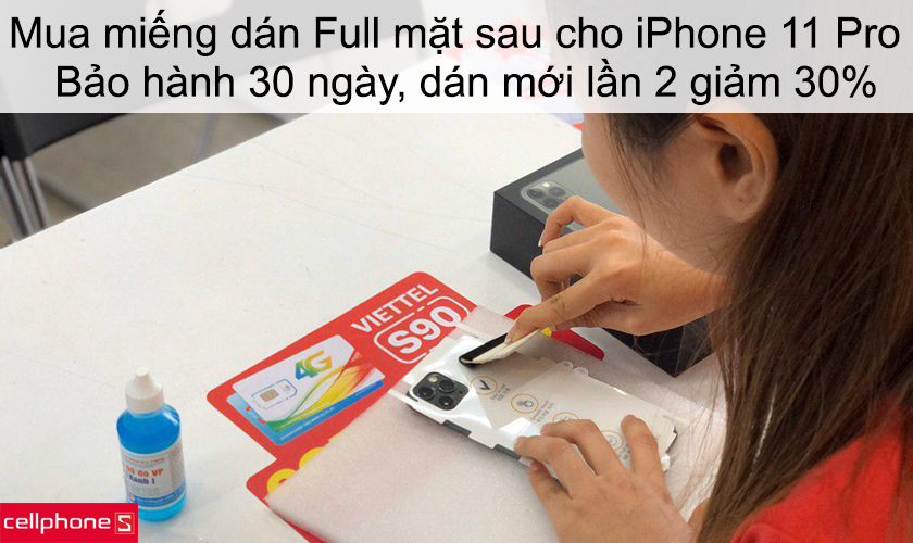 Mua miếng dán nhám PPF full mặt sau giá rẻ cho iPhone 11 Pro tại CellphoneS