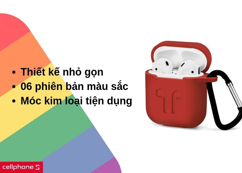 Thiết kế nhỏ gọn, siêu mỏng nhẹ với 06 phiên bản màu sắc cùng móc kim loại tiện dụng, an toàn