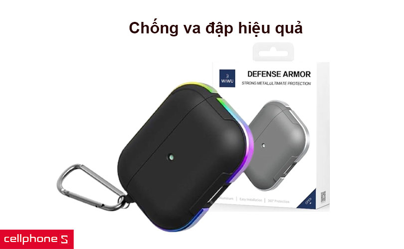 Hộp đựng tai nghe Airpods 1/2 WiWu Defense Armor
