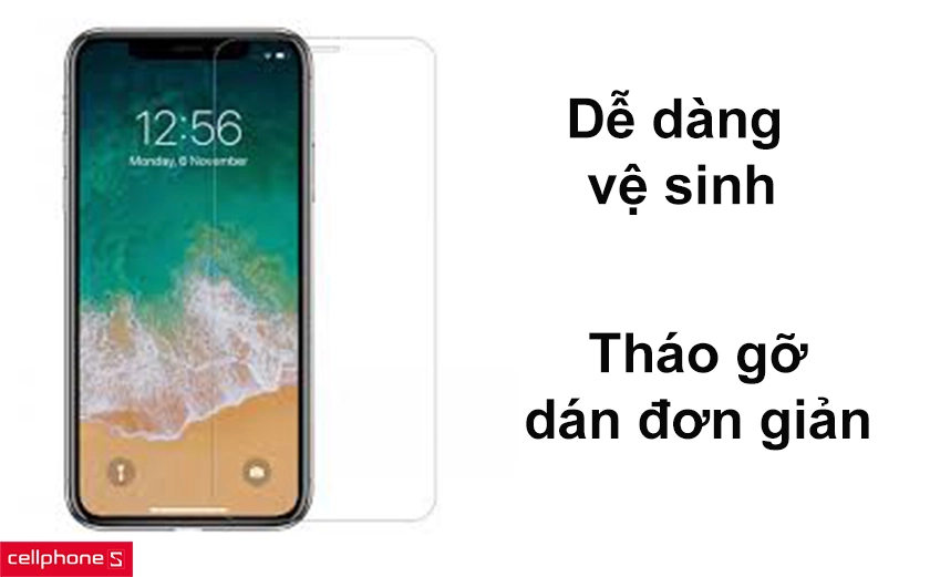 Dễ dàng vệ sinh, tháo gỡ và dán đơn giản