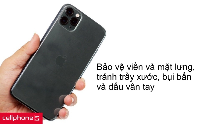 Dán mặt sau điện thoại giúp tránh trầy xước, phai màu sơn, bụi bẩn và dấu vân tay