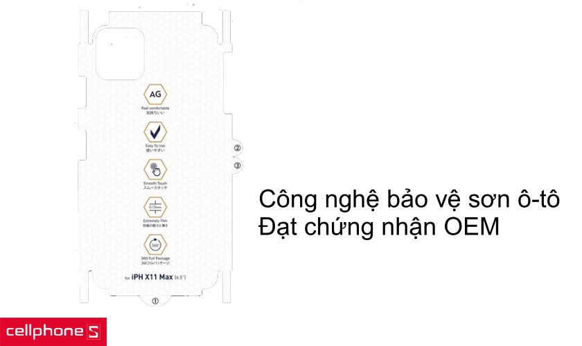 Miếng dán PPF cho iPhone 11 Pro Max có xuất xứ từ công nghệ bảo vệ sơn ô-tô