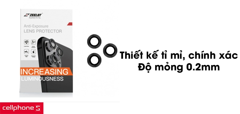 Thiết kế trong suốt, độ mỏng 0.2mm