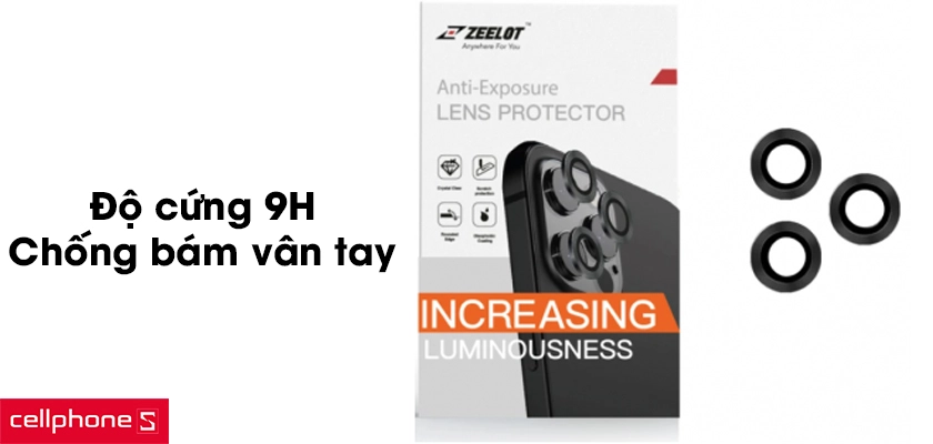 Độ cứng 9H, chống bám vân tay