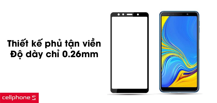 Thiết kế phủ tận viền, độ dày chỉ 0.26mm