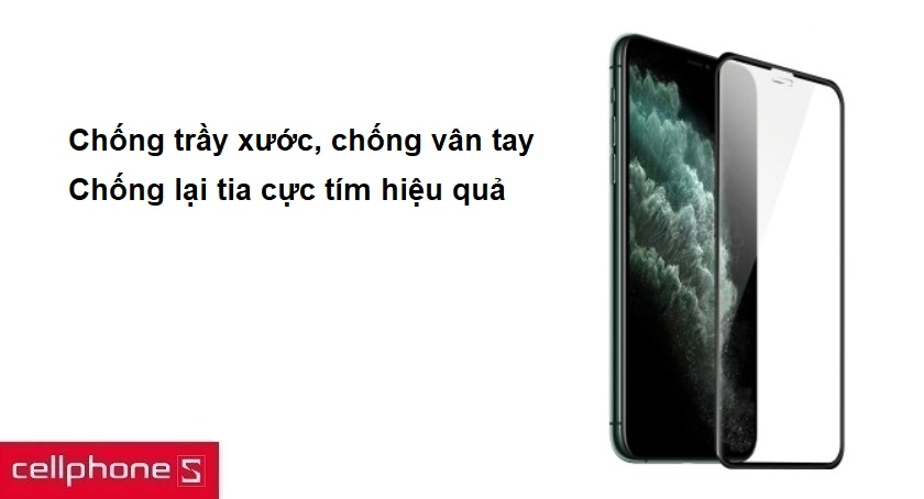 Chống trầy xước, chống vân tay cực kì tốt, đặc biệt chống lại tia cực tím hiệu quả