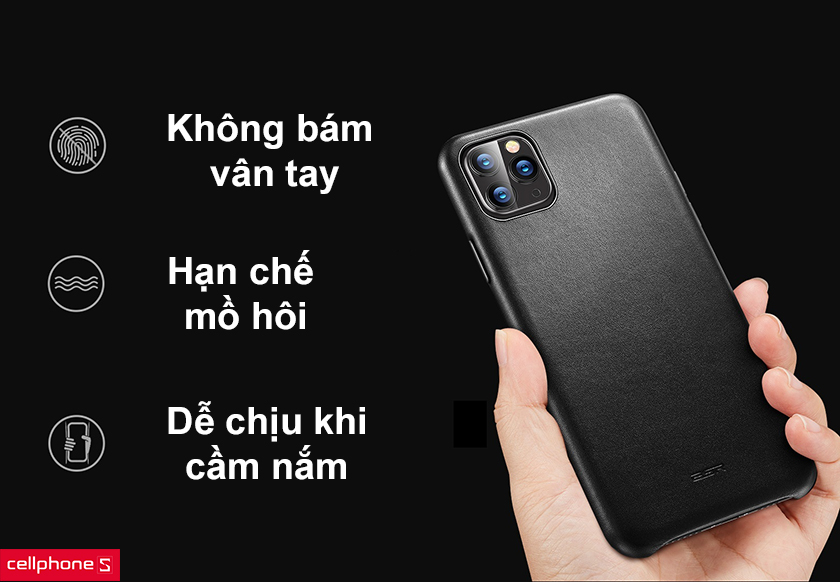 kết cấu mịn chống bám vân tay