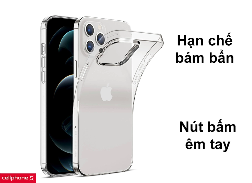 Hạn chế bám bẩn, nút bấm êm tay