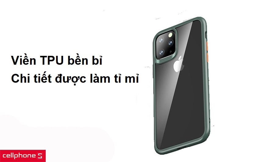 Viền TPU bền bỉ, chi tiết được làm tỉ mỉ