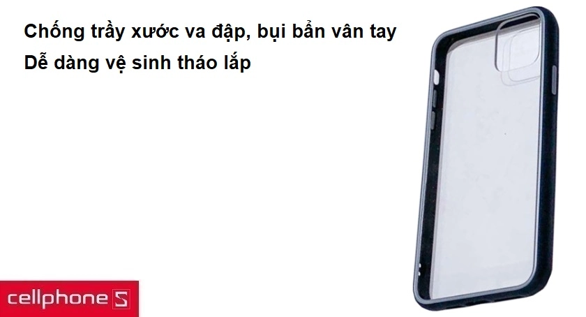 Cấu tạo 2 lớp viền màu chống shock nổi bật, mặt lưng kính PC trong suốt hiện đại