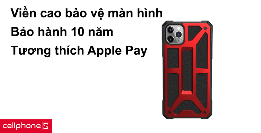 Lớp viền nhô cao bảo vệ màn hình, bảo hành lâu dài