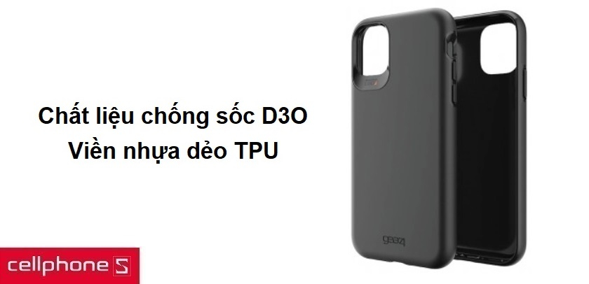 Chất liệu chống sốc D3O, viền nhựa dẻo TPU