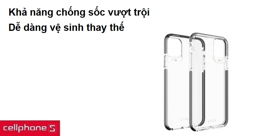 Khả năng chống sốc vượt trội, dễ dàng vệ sinh thay thế